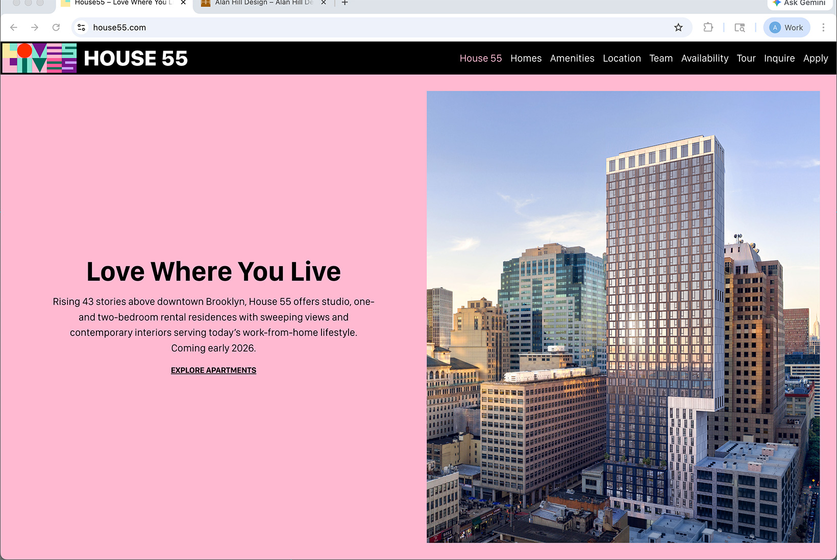 House 55 Landing Page